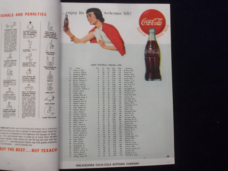 1958 NOVEMBER 29 ARMY-NAVY FOOTBALL PROGRAM-MUNICIPAL STADIUM PHILADELPHIA-K 128