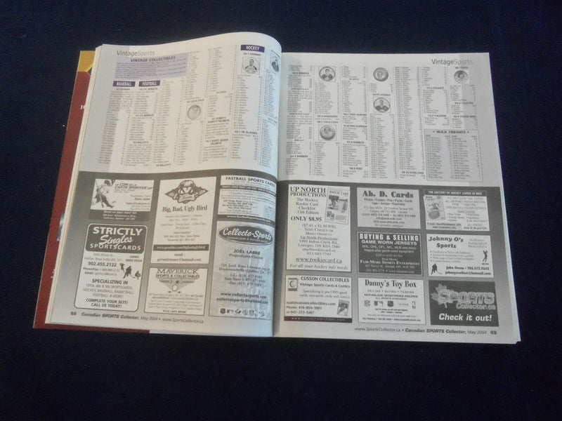 2004 MAY CANADIAN SPORTS COLLECTOR MAGAZINE - PRICE GUIDE - F 254K