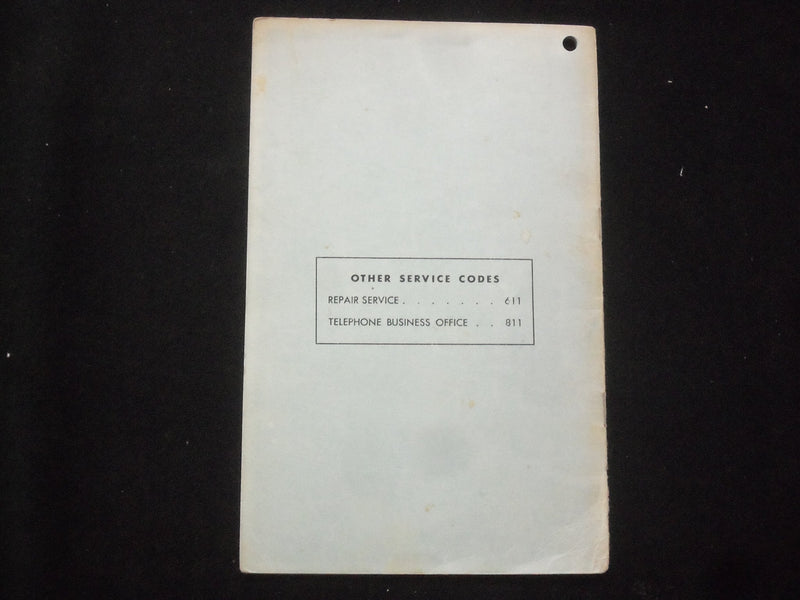 1950'S DIRECT DISTANCE DIALING FROM YOUR NJ BELL TELEPHONE SOFTCOVER BOOK-J 9859