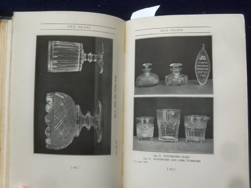 1935 OLD GLASS- EUROPEAN AND AMERICAN HARDCOVER BOOK BY N. HUDSON MOORE- KD 8625