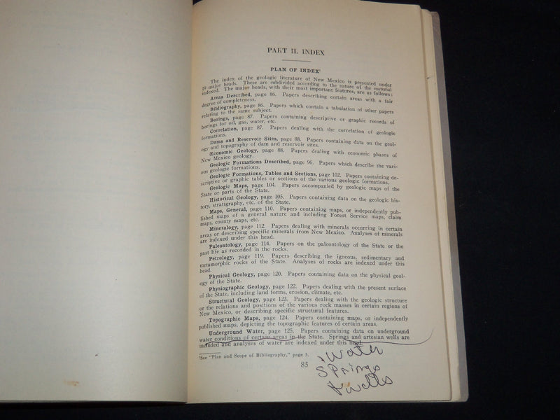 1930 GEOLOGIE LITERATURE OF NEW MEXICO BULLETIN NO. 3 - BUREAU OF MINES - J 9071