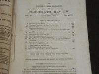 1838-1840 THE UNITED STATES MAGAZINE & DEMOCRATIC REVIEW LOT OF 9 - WR 1277