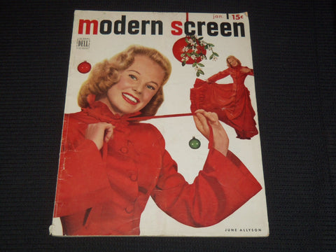 1948 JANUARY MODERN SCREEN MAGAZINE - JUNE ALLYSON COVER - E 12497