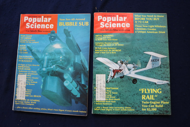 1971 POPULAR SCIENCE MAGAZINE - LOT OF 11 - O 3652