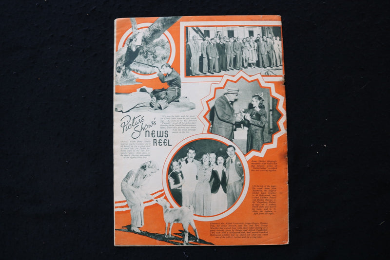 1937 JUNE 26 PICTURE SHOW MAGAZINE - GARY COOPER & JEAN ARTHUR COVER - E 26099