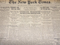 1915 JANUARY 30 NEW YORK TIMES - PRESIDENT SEES NEW ERA HERE - NT 7826