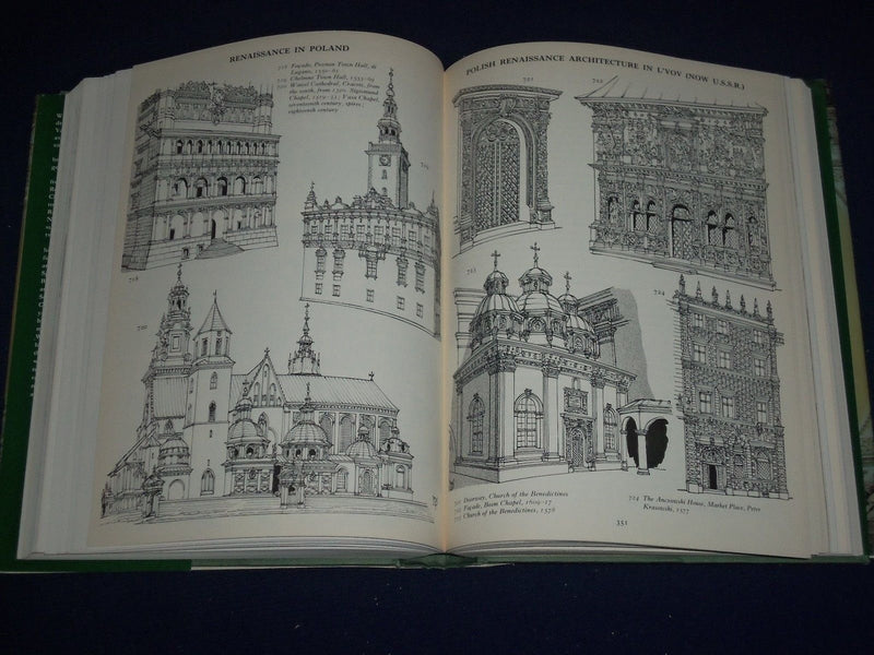 1974 THE ARCHITECTURE OF EUROPE BOOK BY DOREEN YARWOOD ILLUSTRATIONS - KD 1908