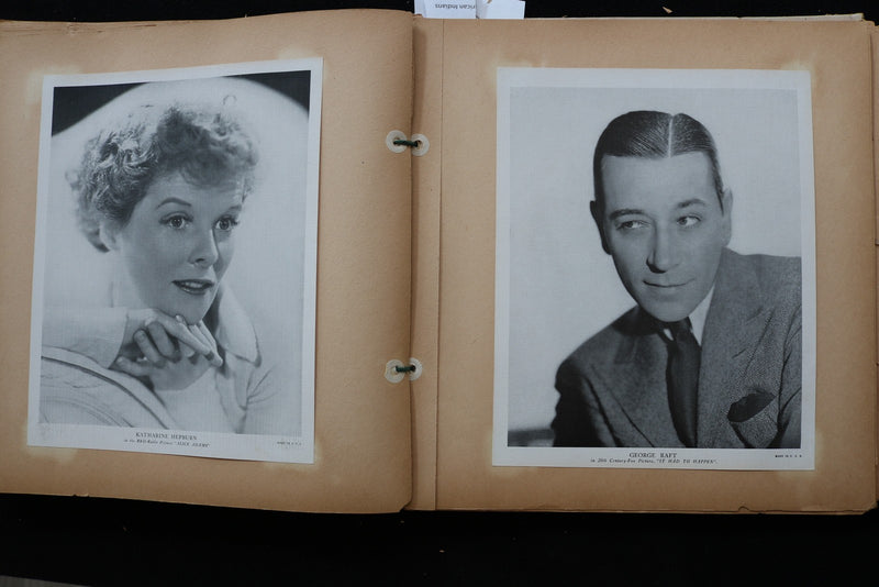1930'S FABULOUS MOVIE STARS PUBLICITY PHOTOS SCRAPBOOK - E 24932