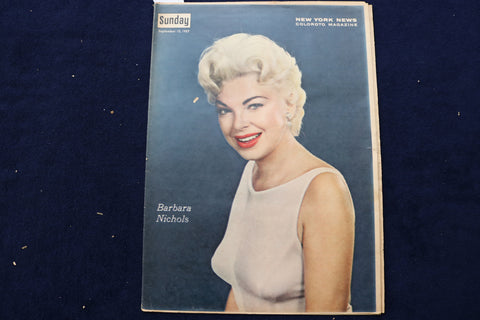 1957 SEP 15 SUNDAY NEWS COLOROTO MAGAZINE - BARBARA NICHOLS - BASEBALL - E 22795
