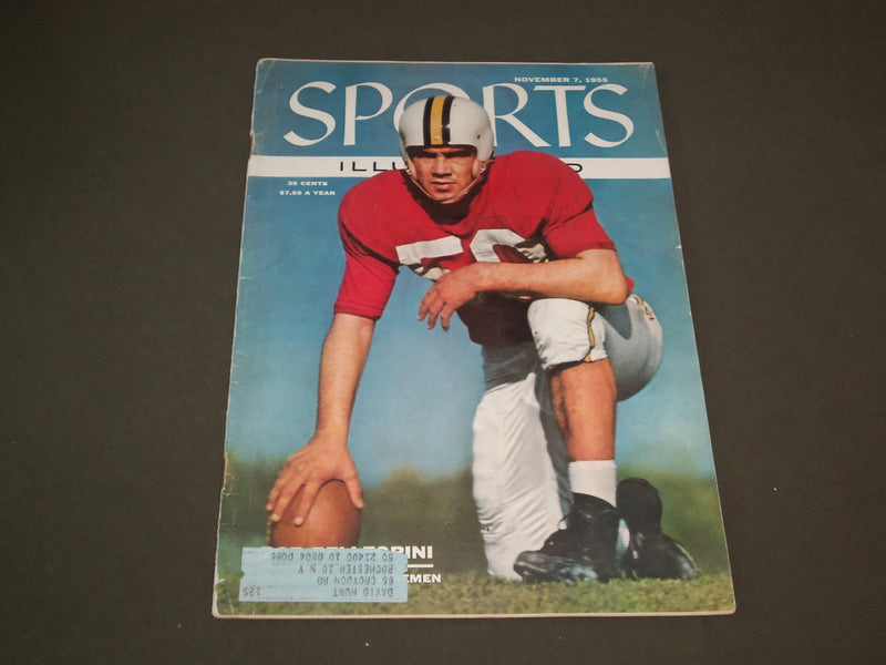 1955 NOVEMBER 7 SPORTS ILLUSTRATED MAGAZINE - BOB PELLIGRINI - SP 8760
