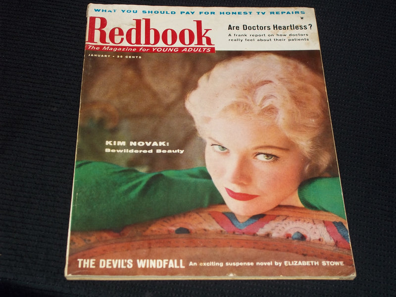 1957 JANUARY REDBOOK MAGAZINE - KIM NOVAK FRONT COVER - E 13999