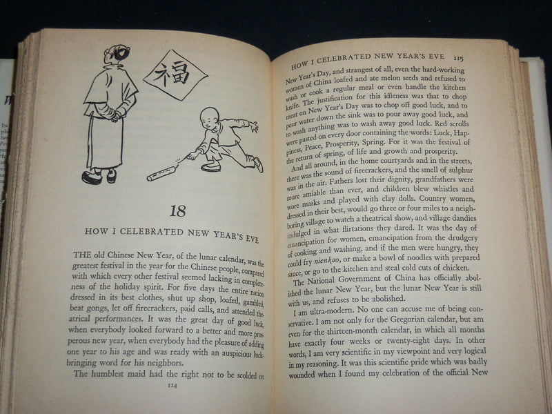 1945 WITH LOVE AND IRONY HARDCOVER BOOK BY LIN YUTANG - KD 7279
