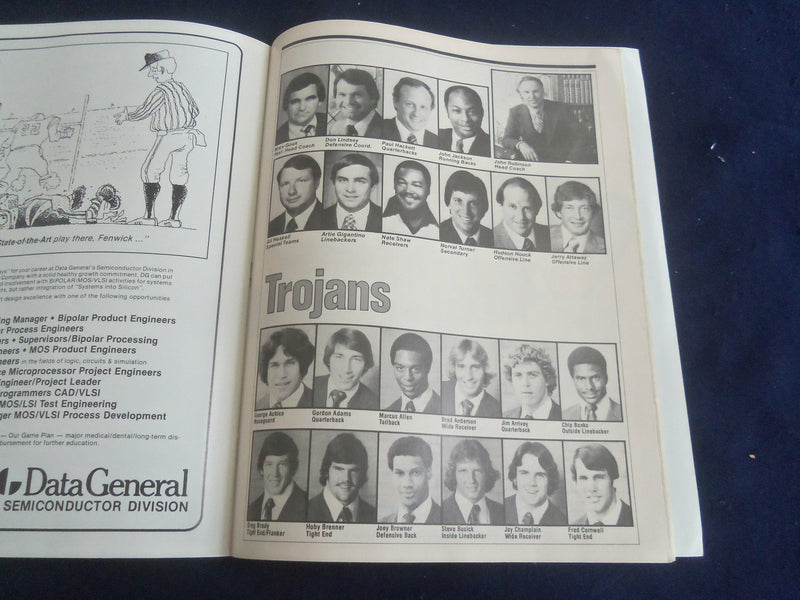 1980 NOV 8 FOOTBALL PROGRAM -STANFORD UNIV VS USC -JOHN ELWAY-M. ALLEN- SP 1214C