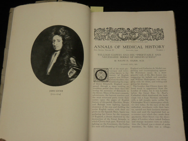 1932-1933 ANNALS OF MEDICAL HISTORY MAGAZINE LOT OF 3 ISSUES - WR 505F