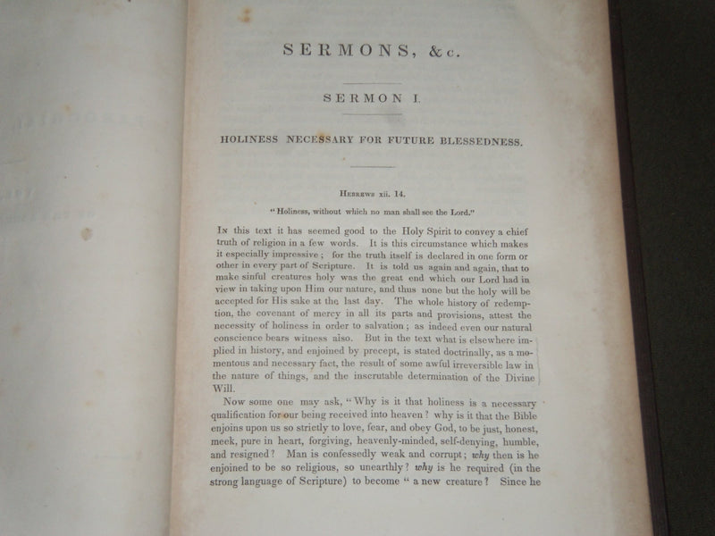 1843 PAROCHIAL SERMONS BY JOHN HENRY NEWMAN BOOK NO. 1 - KD 4335