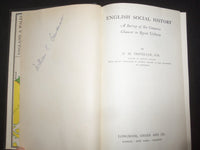 1946 ENGLISH SOCIAL HISTORY HARDCOVER BOOK BY G.M. TREVELYAN - KD 9205
