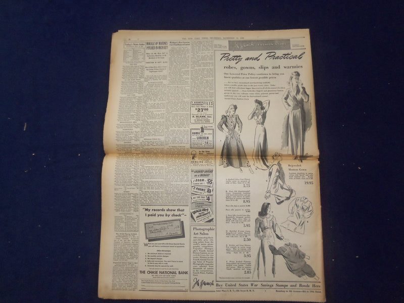 1942 NOV 12 NEW YORK TIMES-AXIS IN SOUTH FRANCE, FLEET'S FATE A MYSTERY- NP 6517