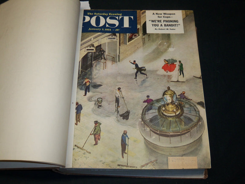 1954 JAN-MAR SATURDAY EVENING POST MAGAZINE VOLUME - 3 NORMAN ROCKWELLS- KD 5964