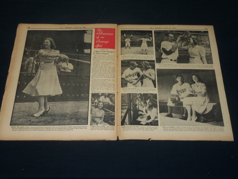 1941 JULY 6 PM'S WEEKLY NEWSPAPER SECTION 2 - CHUCK DRESSEN COVER - NP 4924