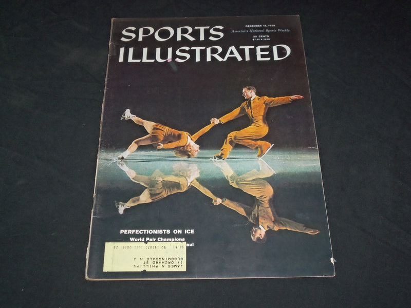 1958 DECEMBER 15 SPORTS ILLUSTRATED MAGAZINE- BARBARA WAGNER & BOB PAUL -SP 8909