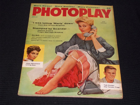 1956 JULY PHOTOPLAY MAGAZINE - KIM NOVAK FRONT COVER - E 16711