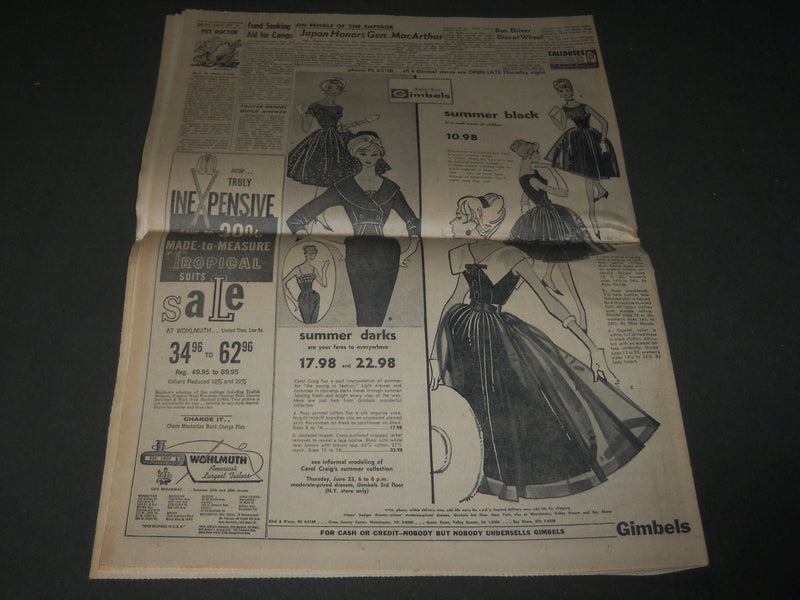 1960 JUNE 22 NY JOURNAL AMERICAN NEWSPAPER - U. S. ORBITS 2 MOONS - NP 2924