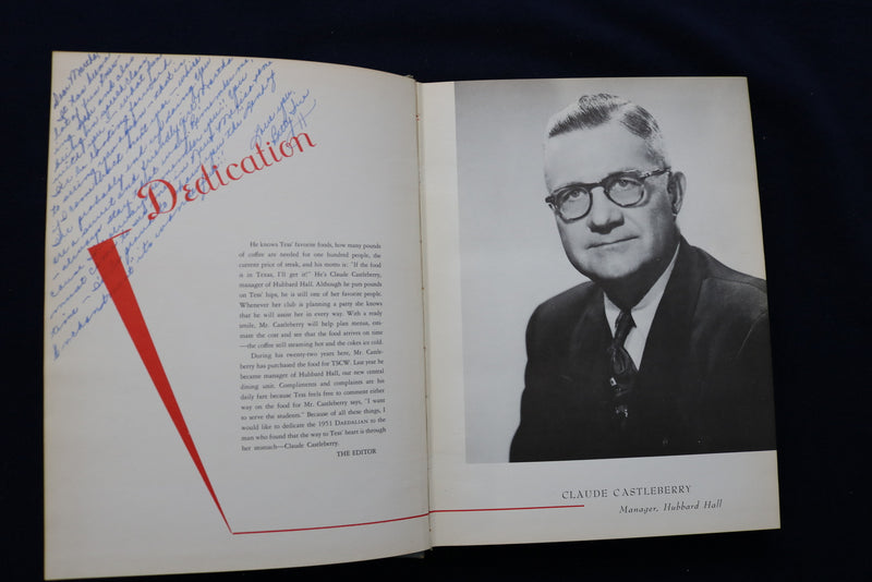 1951 DAEDALIAN TEXAS STATE COLLEGE FOR WOMEN YEARBOOK - DENTON, TX - YB 3440