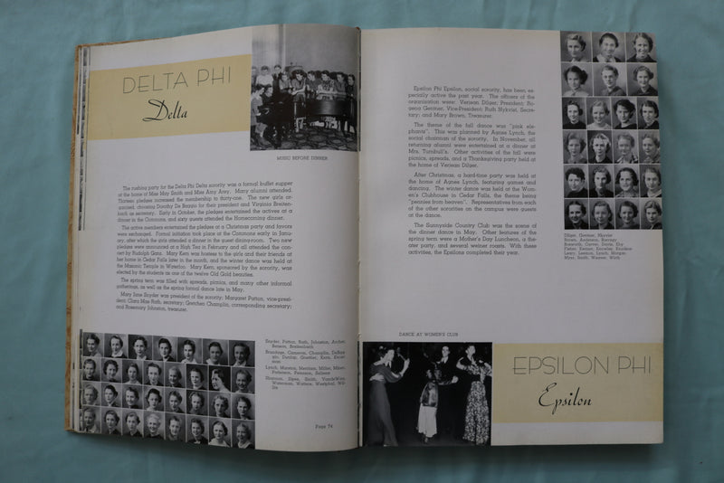 1937 OLD GOLD IOWA STATE TEACHERS COLLEGE YEARBOOK - CEDAR FALL, IOWA - YB 3577