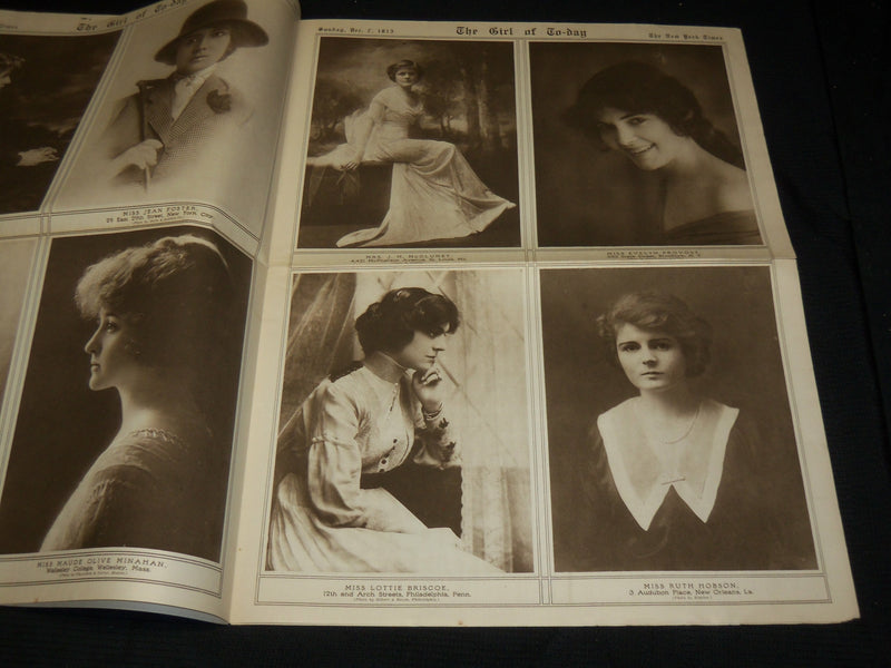 1913 DECEMBER 7 NEW YORK TIMES PICTURE SECTION - GIRL OF TODAY - NP 5614