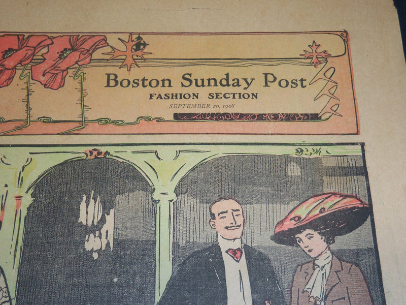 1908 SEPTEMBER 20 BOSTON SUNDAY POST FASHION SECTION - NICE ILLUS. - NP 4433