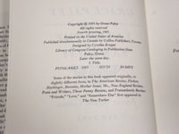 1985 LATER THE SAME DAY BY GRACE PALEY SIGNED BY AUTHOR 4TH PRINTING - KD 5794