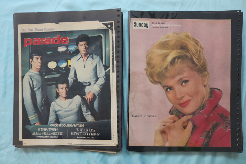 HOLLYWOOD MOVIE STAR SCRAPBOOK PAGES - 200+ PAGES AND 3 EMPTY ALBUMS - E 26488