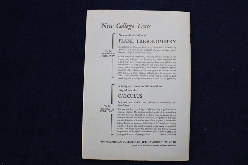 1937 THE AMERICAN MATHEMATICAL MONTHLY MAGAZINE - LOT OF 5 - O 3480