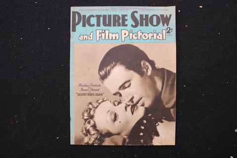 1940 APRIL 13 PICTURE SHOW MAGAZINE - MARLENE DIETRICH-JAMES STEWART COVER - E 2