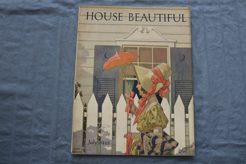 1925 JULY HOUSE BEAUTIFUL MAGAZINE - GREAT ILLUSTRATED COVER - E 9352