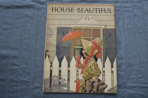 1925 JULY HOUSE BEAUTIFUL MAGAZINE - GREAT ILLUSTRATED COVER - E 9352