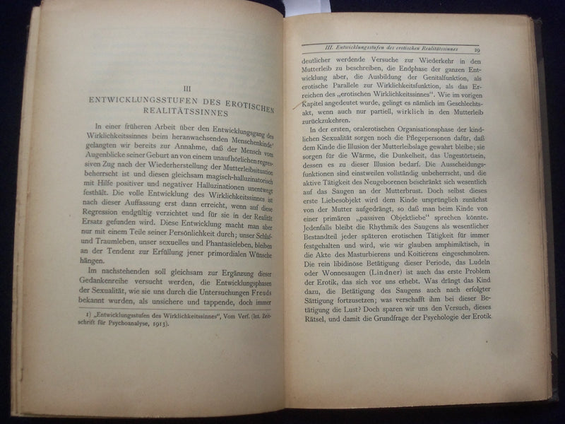 1924 VERSUCH EINER GENITALTHEORIE HARDCOVER BOOK- DR. FERENCZI -GERMAN - KD 8997