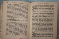 1944 WHAT'S THE ANSWER HARDCOVER BOOK BY DR. H. A. IRONSIDE - KD 9631