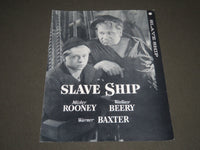 1937 SLAVE SHIP MOVIE PROMOTIONAL PIECE - MICKEY ROONEY - WALLACE BEERY - J 2453
