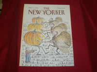 1984 NOVEMBER 26 NEW YORKER MAGAZINE FRONT COVER ONLY - GREAT ART FOR FRAMING