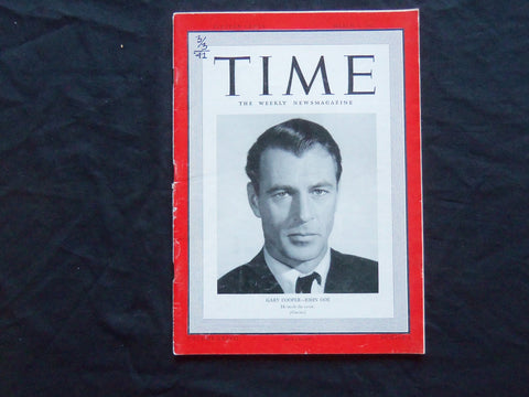 1941 MARCH 3 TIME MAGAZINE - GARY COOPER - T 754