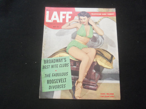 1950 MAY LAFF MAGAZINE - JACKIE WALDRON COVER - SHIRLEY BUCANAN INSIDE - J 7784