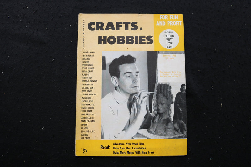 1953 JANUARY CRAFTS & HOBBIES MAGAZINE - LEWIS SORENSEN COVER - SP 4188F