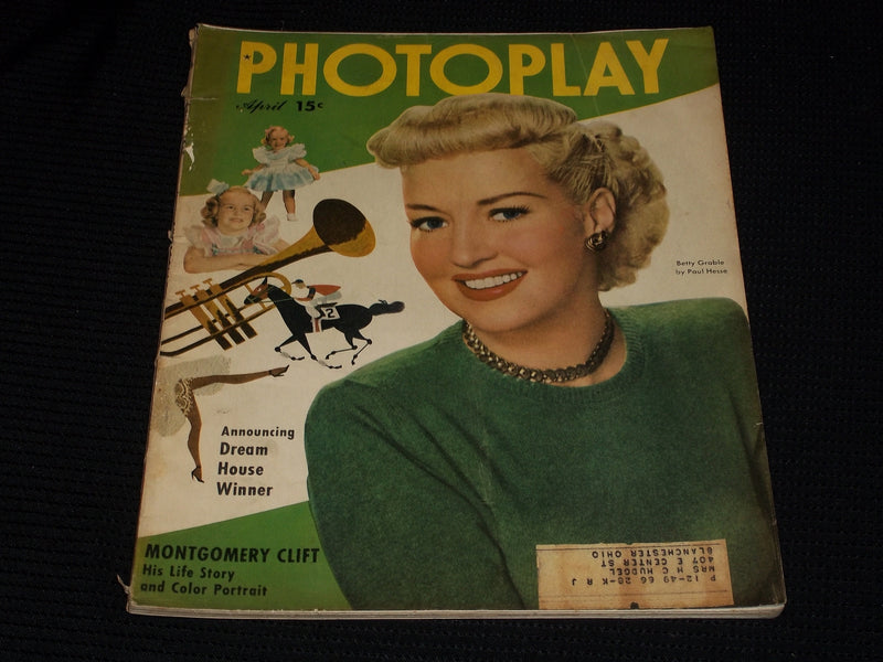 1949 APRIL PHOTOPLAY MAGAZINE - BETTY GRABLE FRONT COVER - E 1920