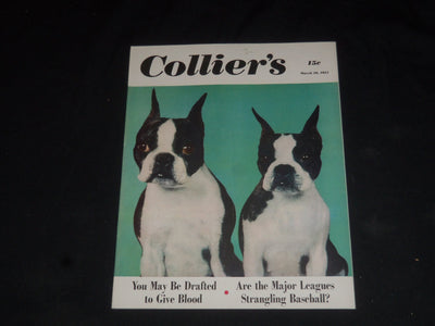 1951 MARCH 10 COLLIER'S MAGAZINE - MAJOR LEAGUES STRANGLING BASEBALL?- SP 8373