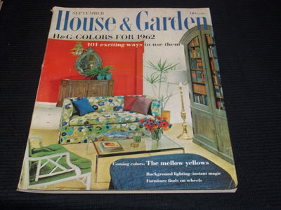 1961 SEPTEMBER HOUSE & GARDEN MAGAZINE - H&G'S COLOR 1962 FRONT COVER - E 5116