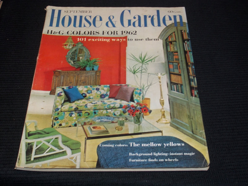 1961 SEPTEMBER HOUSE & GARDEN MAGAZINE - H&G'S COLOR 1962 FRONT COVER - E 5116