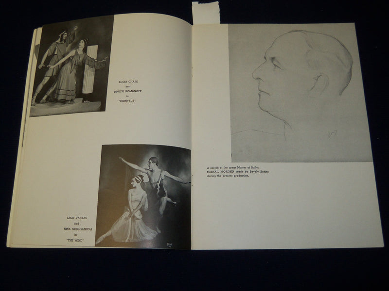 1938-1939 THE NEW MIKHAIL MORDKIN BALLET PROGRAM - VARKAS - CHASE - J 5093