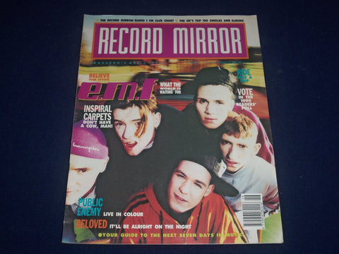 1990 NOV 17 RECORD MIRROR MAGAZINE - EMF GROUP - WHITNEY HOUSTON - J 960