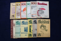1927-1932 SUNSHINE A SOULFUL MAGAZINE - LOT OF 12 - DIGEST SIZE - K 1479